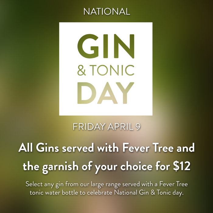 National Gin & Tonic Day Steves Bar and Cafe Steves Bar and Cafe